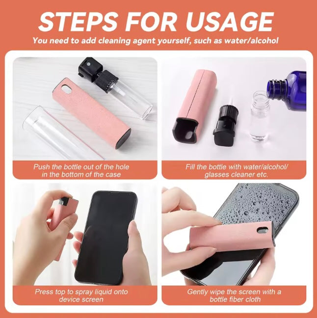 2 in 1 Screen Cleaner Bottle